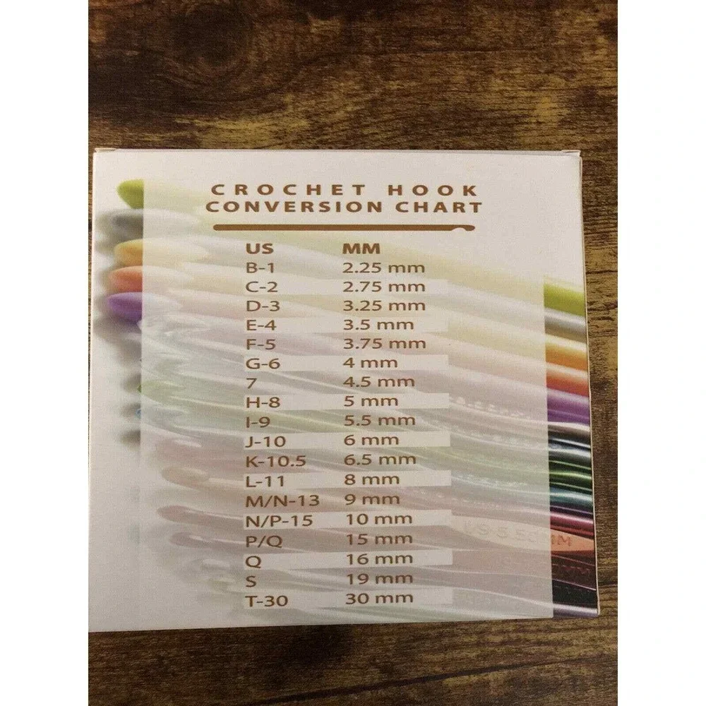 Easy Glide Tapered‎ Throat Aluminum Crochet Hook Set 8 pc US Sizes D-K New